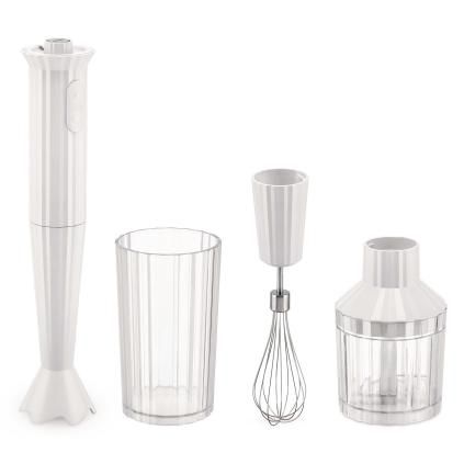 Tyčový mixér PLISSÉ 34 cm, sada 4 ks, bílá, plast, Alessi