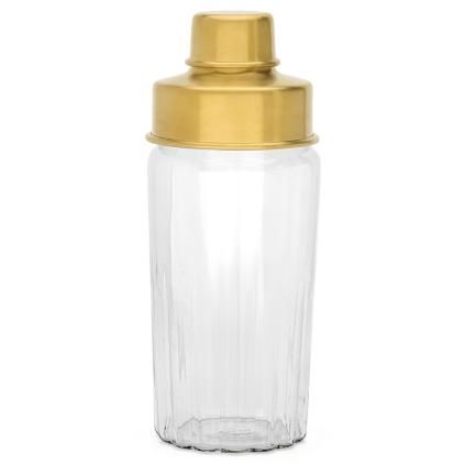 Šejkr na koktejly ARINTO 500 ml, zlatá, sklo / nerezová ocel, Leopold Vienna