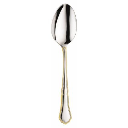 Kávová lžička SETTECENTO GOLD FILET 11 cm, stříbrná / zlatá, nerezová ocel, Pintinox