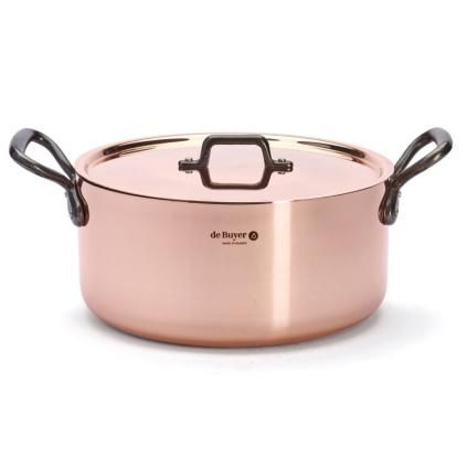 Hrnec PRIMA MATERA 28 cm, s poklicí, měď, de Buyer