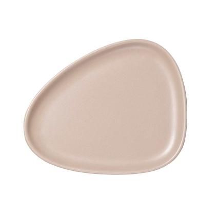 Snídaňový talíř CURVE 22 cm, písková, kamenina, LIND DNA