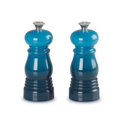 Sada mlýnků na sůl a pepř 11 cm, sada 2 ks, DEEP TEAL, plast, Le Creuset