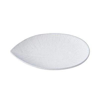 Talíř na tapas SNOW LEAF 13 cm, bílá, keramika, MIJ