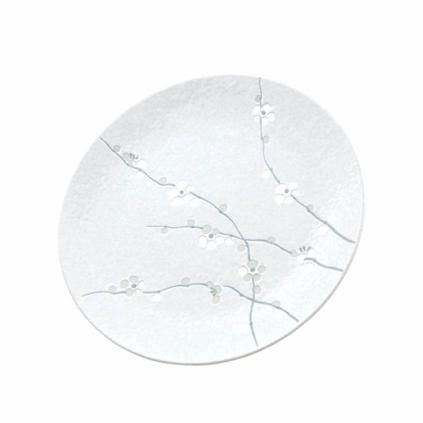 Jídelní talíř WHITE BLOSSOM 28 cm, bílá, keramika, MIJ