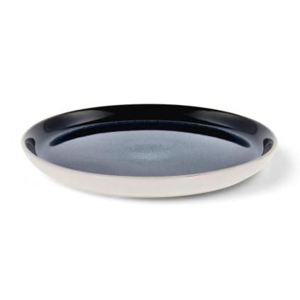 Dezertní talíř GASTRO 21 cm, bílá / tmavě modrá, kamenina, Bitz