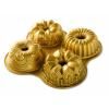 Forma na bábovičky QUARTET BUNDT, na 4 ks, zlatá, Nordic Ware