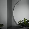 Nástěnné zrcadlo RIM 80 cm, kruh, světle hnědá, Blomus