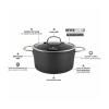 Hrnec s poklicí Neverstick3 Eaziglide 24 cm