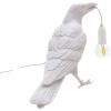 Stolní lampa BIRD WAITING 33 cm, bílá, Seletti