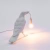 Stolní lampa BIRD WAITING 33 cm, bílá, Seletti
