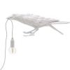 Stolní lampa BIRD PLAYING 33 cm, bílá, Seletti