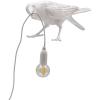 Stolní lampa BIRD PLAYING 33 cm, bílá, Seletti