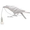 Stolní lampa BIRD PLAYING 33 cm, bílá, Seletti
