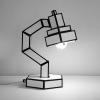 Stolní lampa CUT & PASTE 58 cm, černobílá, Seletti