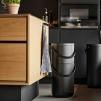 Nádoba na bio odpad CIRCULAR 22 + 12 l, černá, plast, Zone Denmark