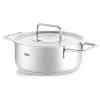 Nízký kastrol PURE 20 cm, stříbrná, nerezová ocel, Fissler