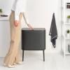 Dotykový odpadkový koš BO TOUCH BIN 11 + 23 l, sebevědomě šedá, ocel, Brabantia