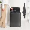 Dotykový odpadkový koš BO TOUCH BIN 2x 30 l, sebevědomě šedá, ocel, Brabantia