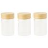 Dóza na potraviny PKV-030 75 ml, sada 3 ks, sklo / bambus, Pebbly