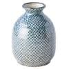 Láhev na saké SHIBORI 320 ml, modrá, keramika, MIJ