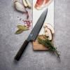 Santoku nůž HANA 12,5 cm, hnědá, Yaxell