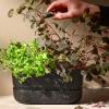 Květináč s podmiskou POT-IT 22 cm, černá, plast, RIG-TIG