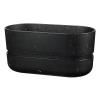 Květináč s podmiskou POT-IT 22 cm, černá, plast, RIG-TIG