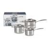 Sada hrnců CLASSIC, sada 3 ks, stříbrná, nerezová ocel, Le Creuset
