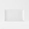Servírovací talíř LINES WHITE 21 x 13 cm, bílá, keramika, MIJ